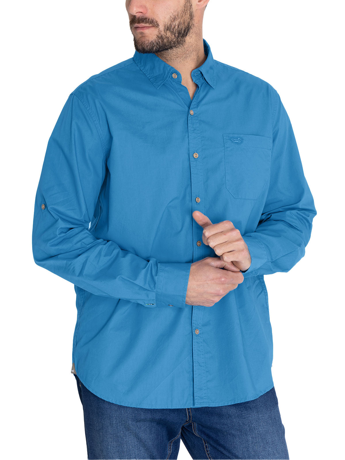 Camisa M/L H Galiton Blue Moon Hombre 5