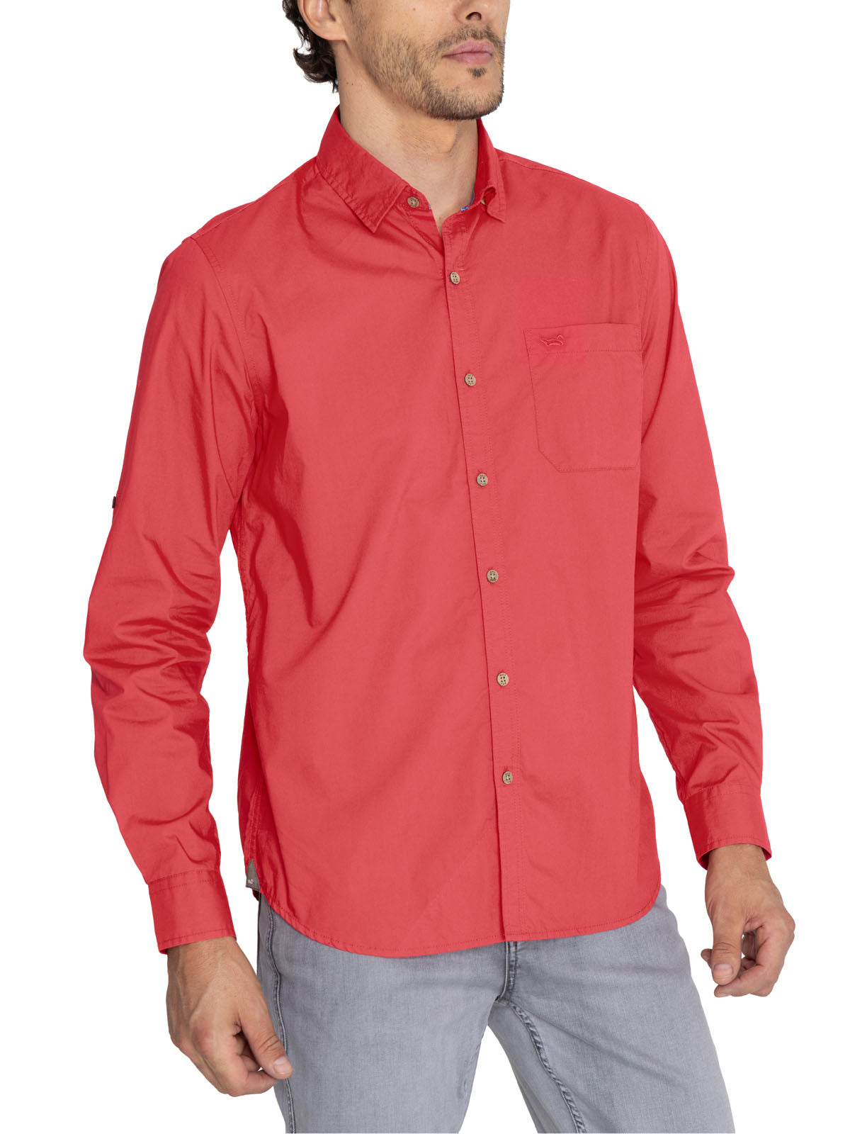 Camisa M/L H Galiton Coral Hombre 4