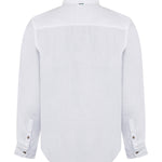 Camisa de Lino Orgánico M/L H Mao Blanco Hombre 2