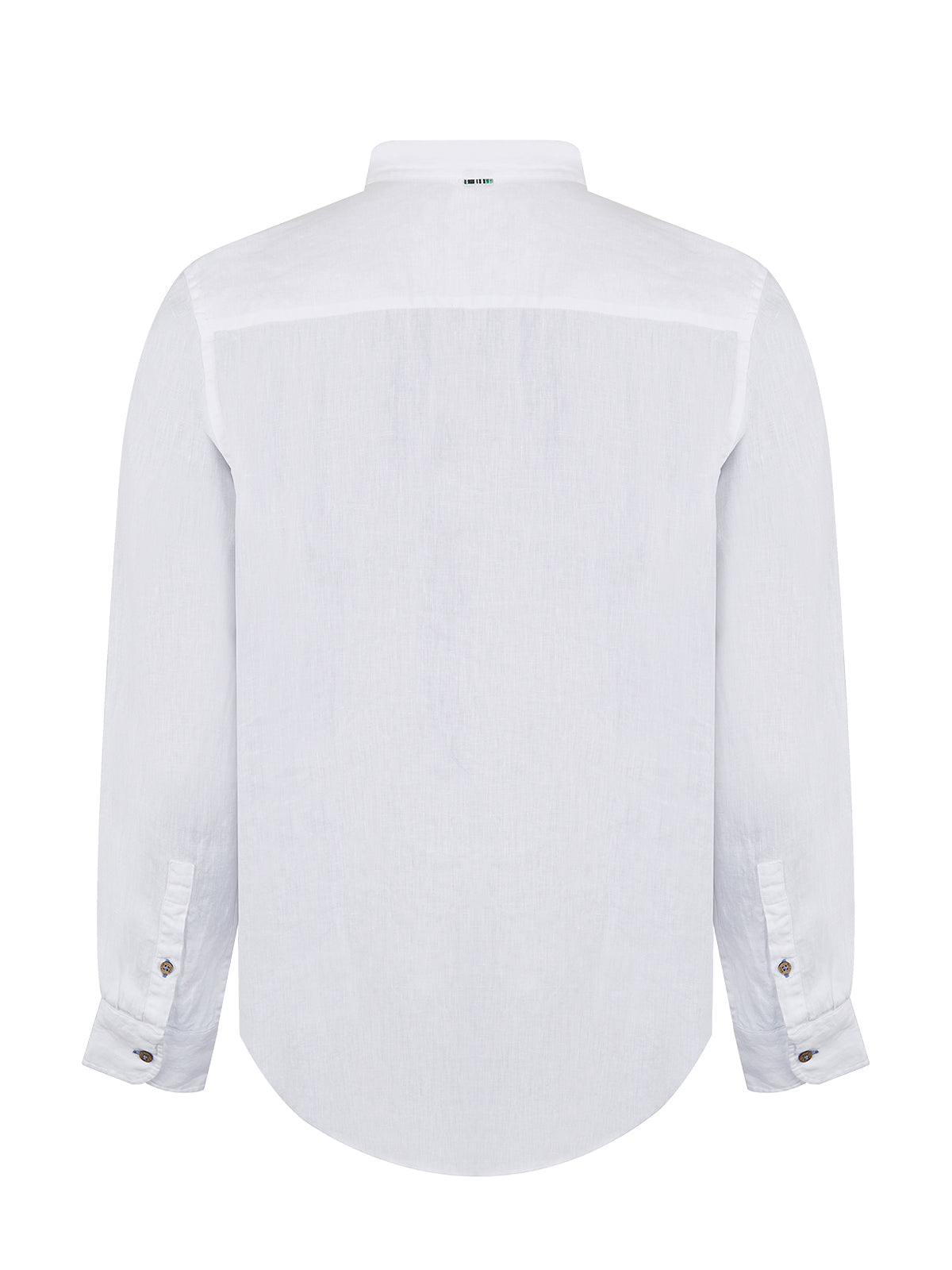 Camisa de Lino Orgánico M/L H Mao Blanco Hombre 2