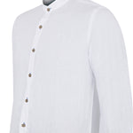 Camisa de Lino Orgánico M/L H Mao Blanco Hombre 3