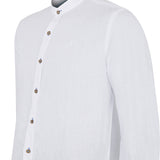 Camisa de Lino Orgánico M/L H Mao Blanco Hombre 3