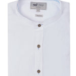 Camisa de Lino Orgánico M/L H Mao Blanco Hombre 4
