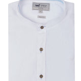 Camisa de Lino Orgánico M/L H Mao Blanco Hombre 4