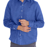Camisa de Lino Orgánico M/L H Olimpian Blue Hombre 5