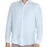 Camisa de Lino Orgánico M/L H Misty Blue Hombre 5