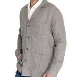 Chaqueta Lino H Fornillo Verde Hombre 4
