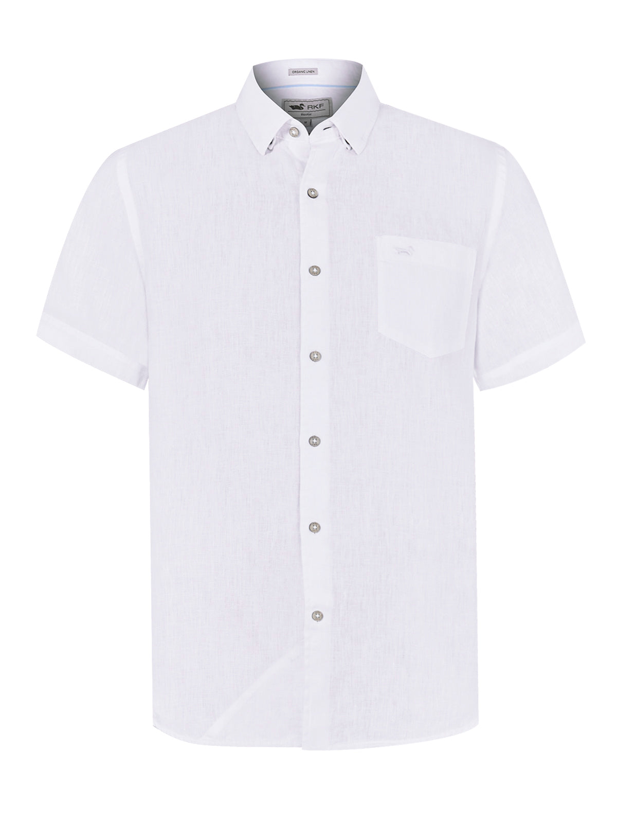 Camisa de Lino Orgánico M/C H Blanco Hombre 1