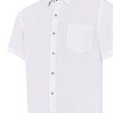 Camisa de Lino Orgánico M/C H Blanco Hombre 3
