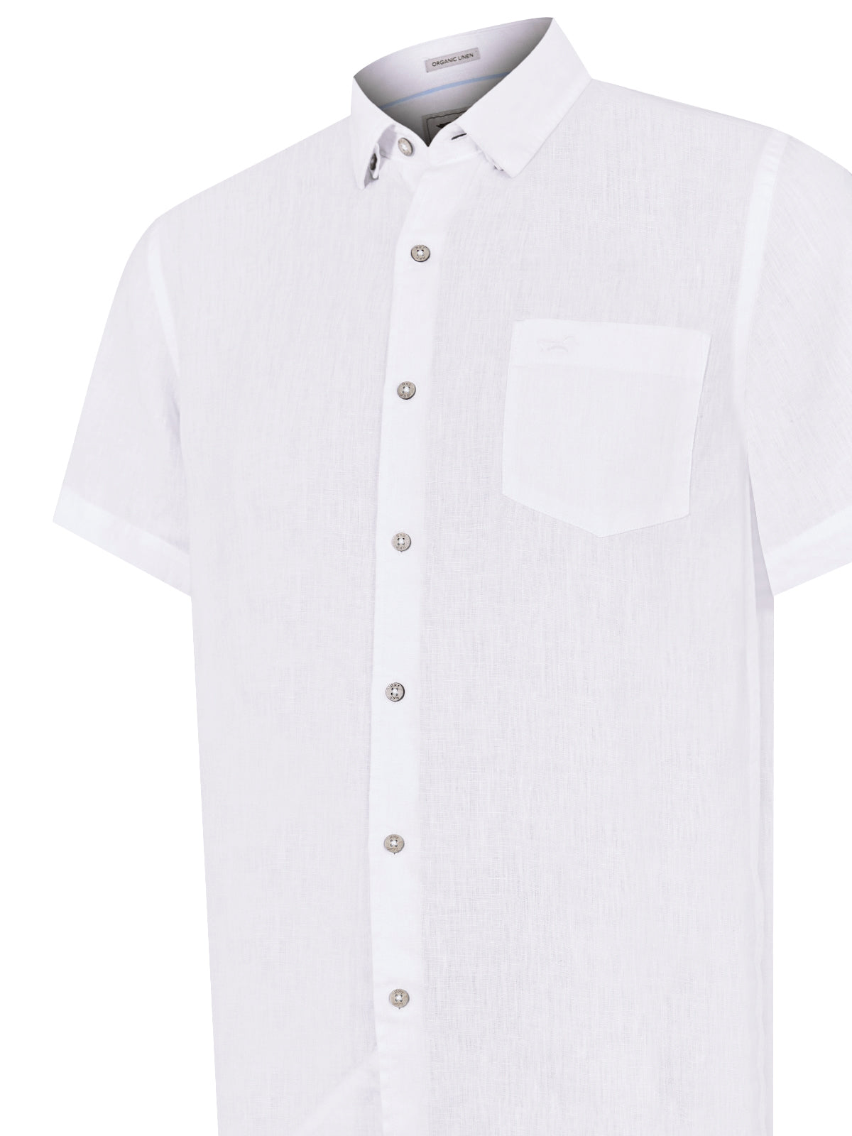 Camisa de Lino Orgánico M/C H Blanco Hombre 3