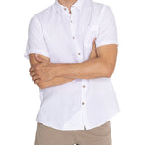 Camisa de Lino Orgánico M/C H Blanco Hombre 4