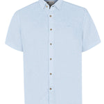 Camisa de Lino Orgánico M/C H Azul Hombre 1