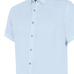 Camisa de Lino Orgánico M/C H Azul Hombre 3