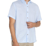 Camisa de Lino Orgánico M/C H Azul Hombre 5