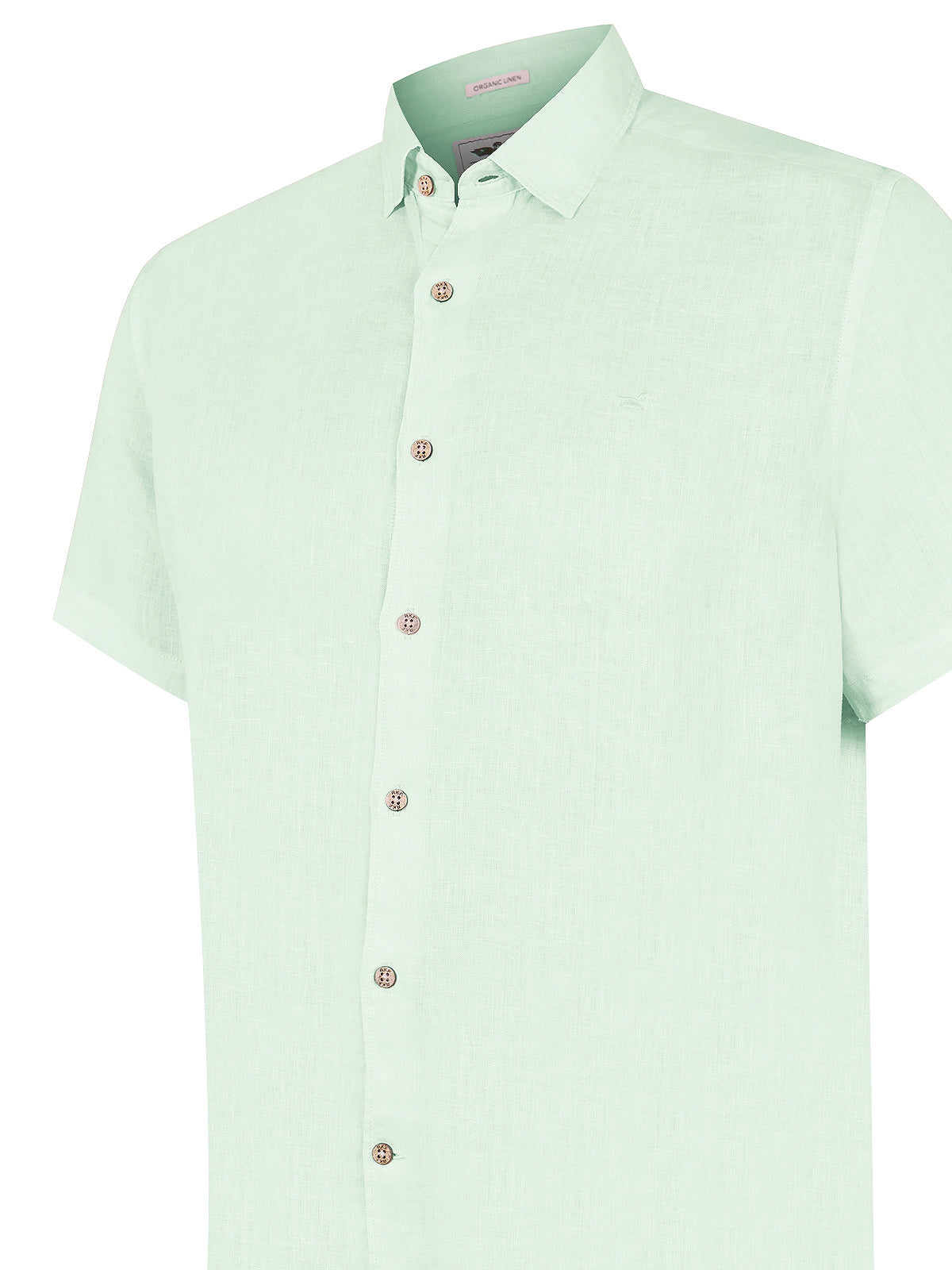 Camisa de Lino Orgánico M/C H Jersey Pistachio Hombre 3