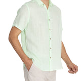 Camisa de Lino Orgánico M/C H Jersey Pistachio Hombre 5
