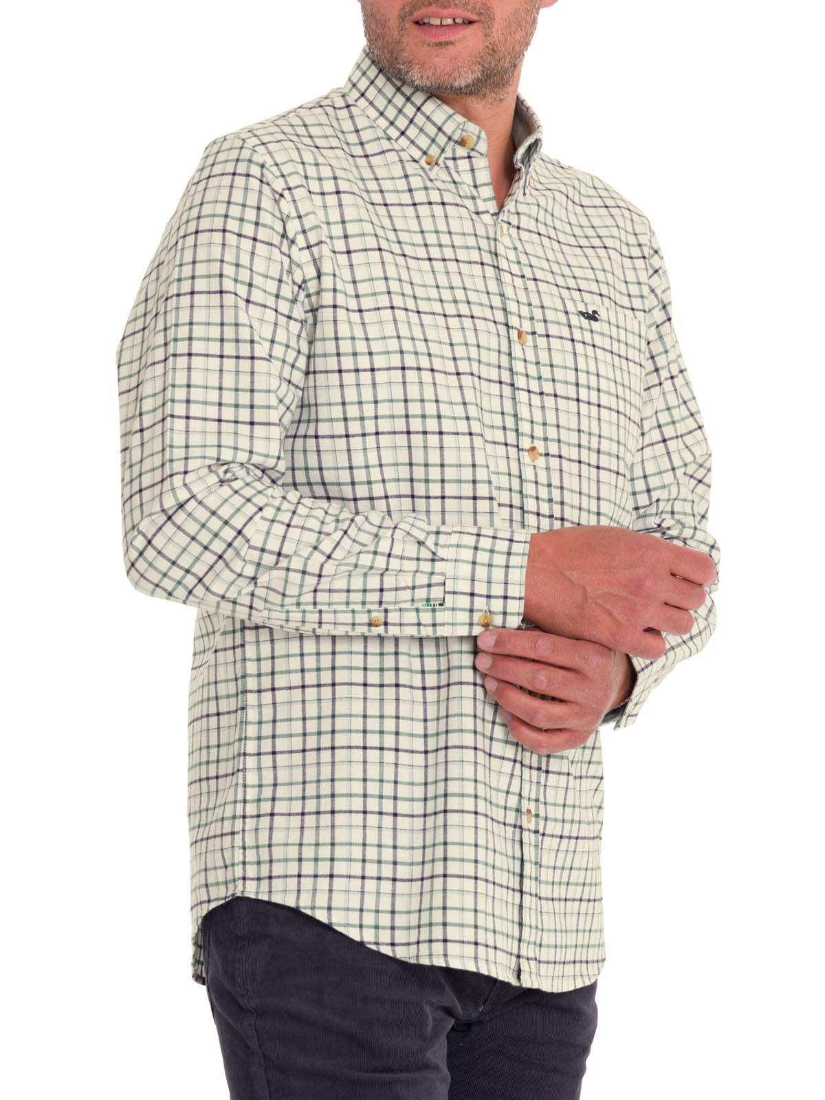 Camisa M/L H Viyella But Square Spray Hombre 4