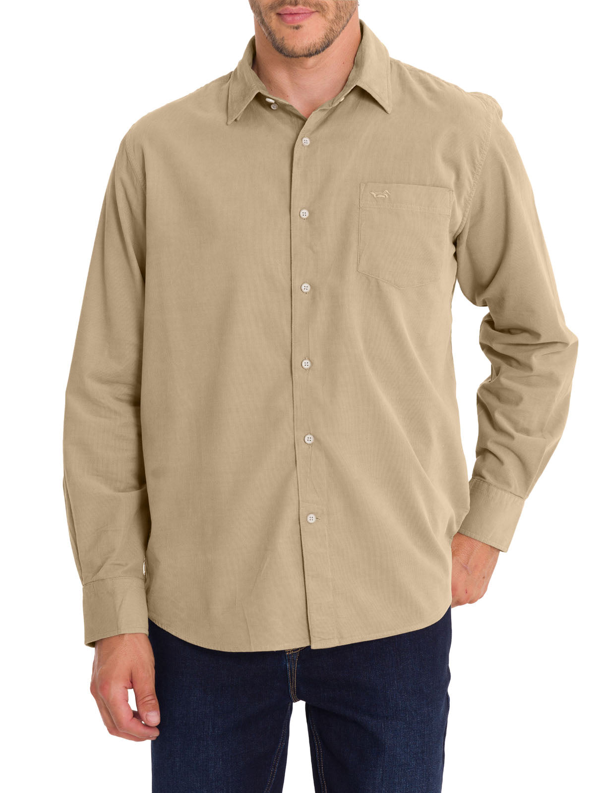 Camisa M/L H Corduroy Safari Hombre 5
