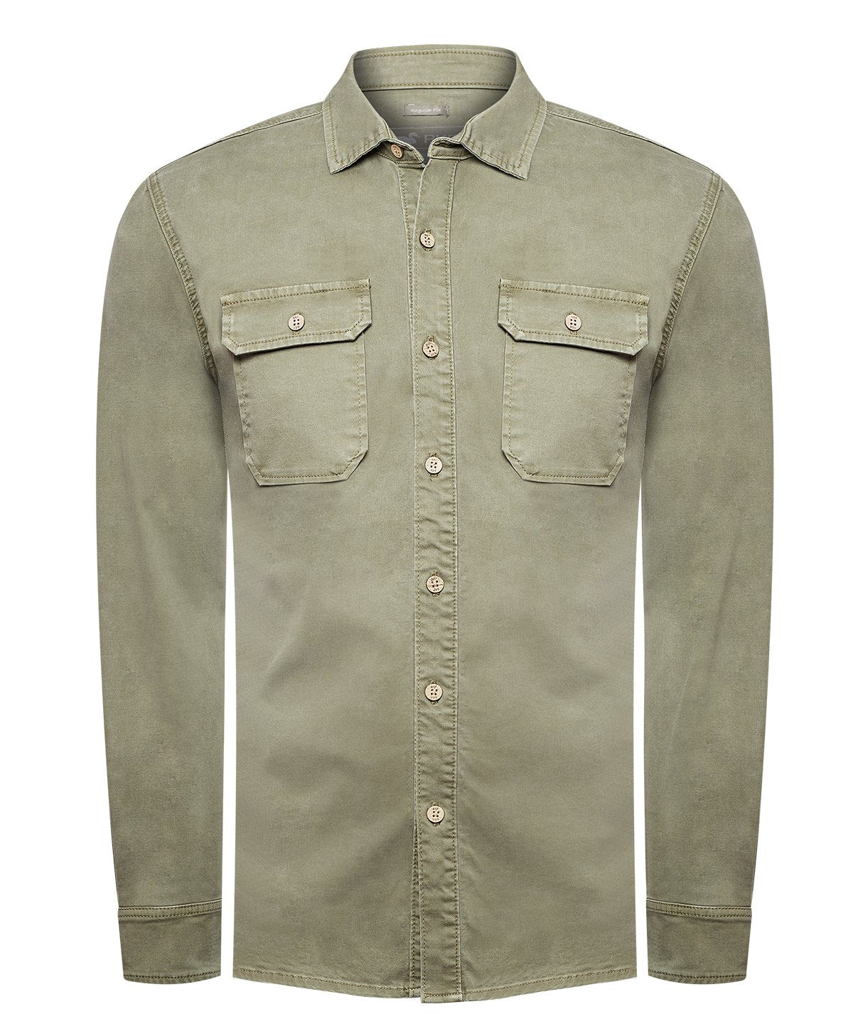 Camisa M/L H Denim Gris Hombre 1