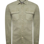 Camisa M/L H Denim Gris Hombre 1