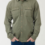 Camisa M/L H Denim Gris Hombre 4