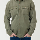 Camisa M/L H Denim Gris Hombre 4