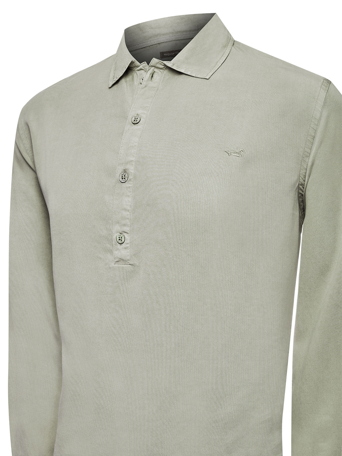 Camisa M/L H Tencel Half But Gris Hombre 3