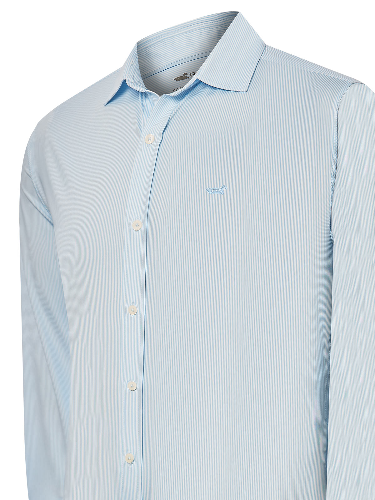 Camisa M/L H Sports Azul Celeste Hombre 3
