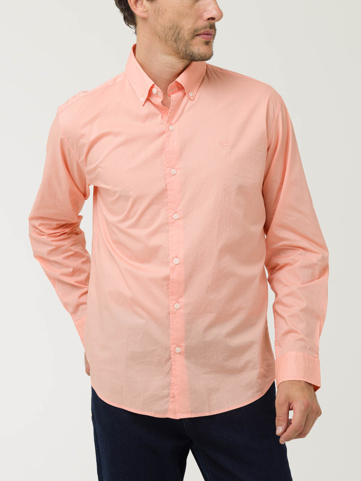 Camisa M/L H Soft New Peach Hombre 4