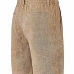 Bermuda Clásica H Linen Melange Pecan Hombre 2