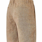 Bermuda Clásica H Linen Melange Pecan Hombre 2