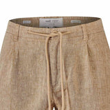 Bermuda Clásica H Linen Melange Pecan Hombre 3