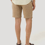 Bermuda Clásica H Linen Melange Pecan Hombre 5