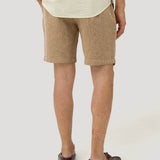 Bermuda Clásica H Linen Melange Pecan Hombre 5