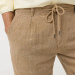 Bermuda Clásica H Linen Melange Pecan Hombre 6