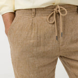 Bermuda Clásica H Linen Melange Pecan Hombre 6