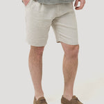 Bermuda Clásica H Linen Melange Tan Hombre 4