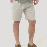 Bermuda Clásica H Linen Melange Tan Hombre 4