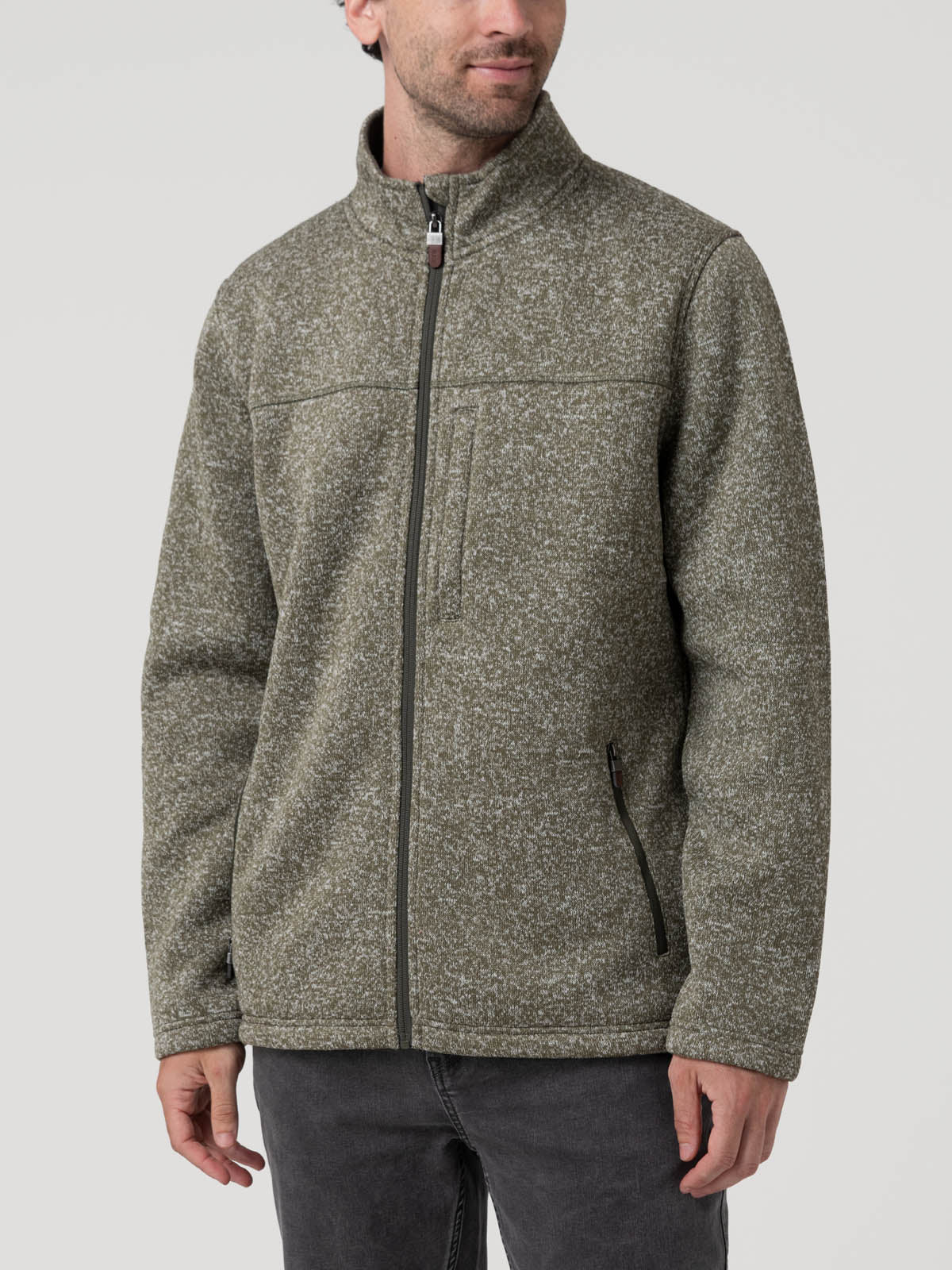 Saco Fleece F/Z H Arizona Verde Hombre 4