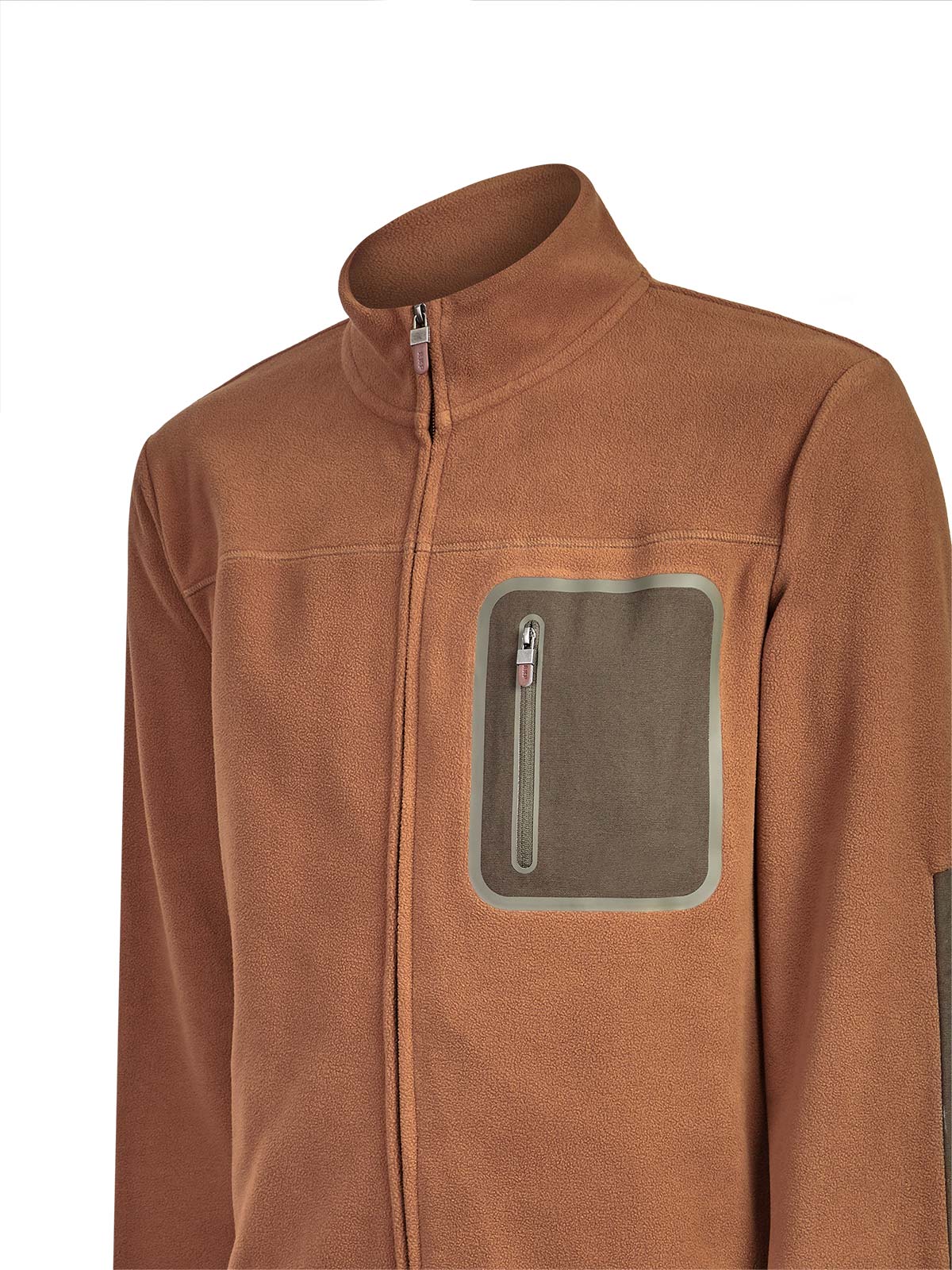 Saco Fleece F/Z H Dover Marron Hombre 3