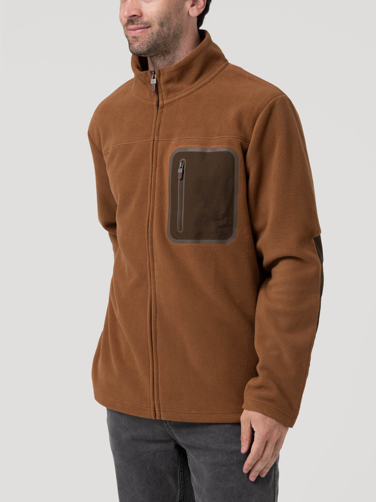 Saco Fleece F/Z H Dover Marron Hombre 4