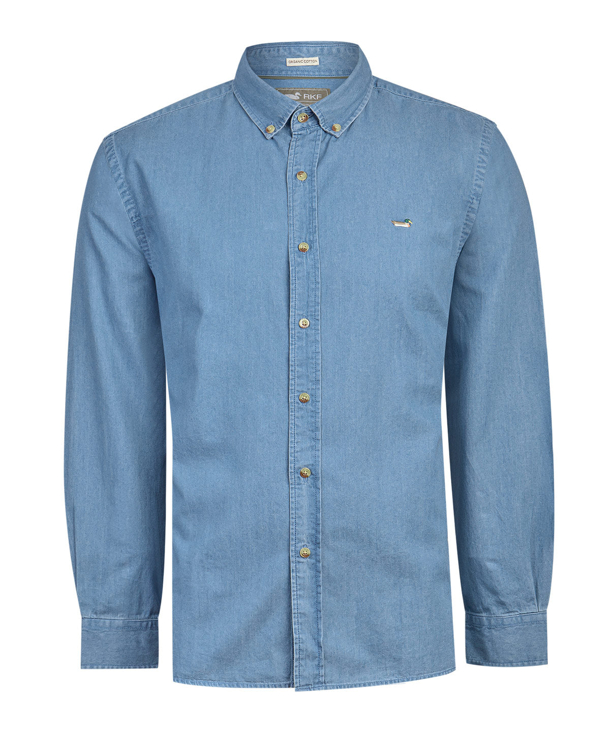 Camisa M/L H Chambray Dark Denim Hombre 1