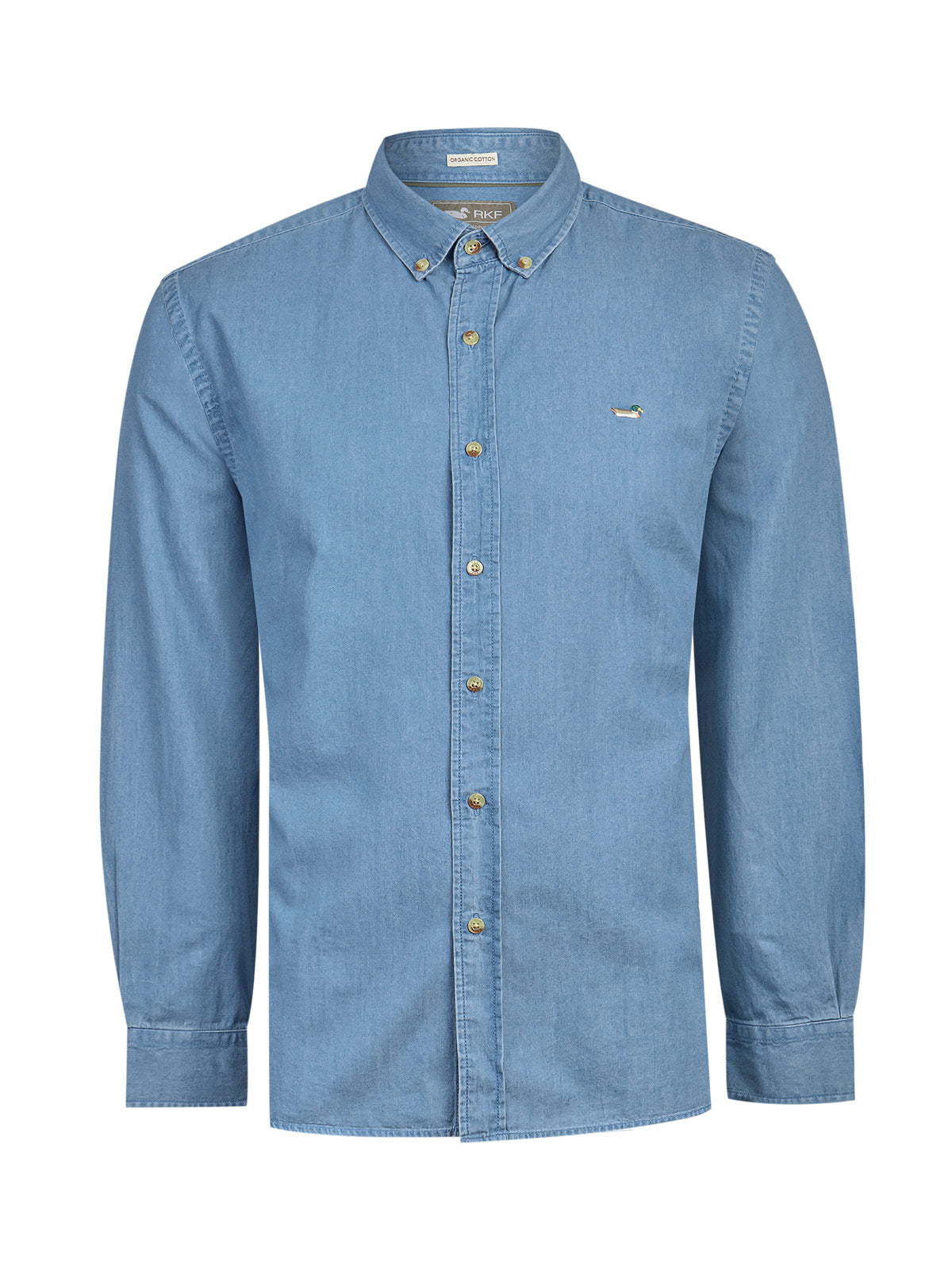 Camisa M/L H Chambray Dark Denim Hombre 1