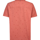 Camisa M/C H Tencel Print Red Coral Hombre 2