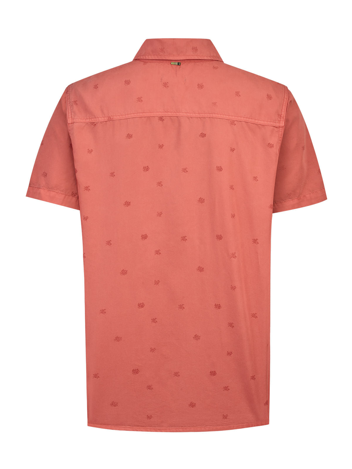 Camisa M/C H Tencel Print Red Coral Hombre 2