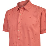 Camisa M/C H Tencel Print Red Coral Hombre 3