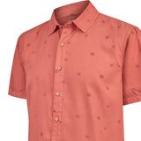 Camisa M/C H Tencel Print Red Coral Hombre 3