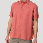 Camisa M/C H Tencel Print Red Coral Hombre 4
