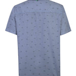 Camisa M/C H Tencel Print Blue Fish Hombre 2