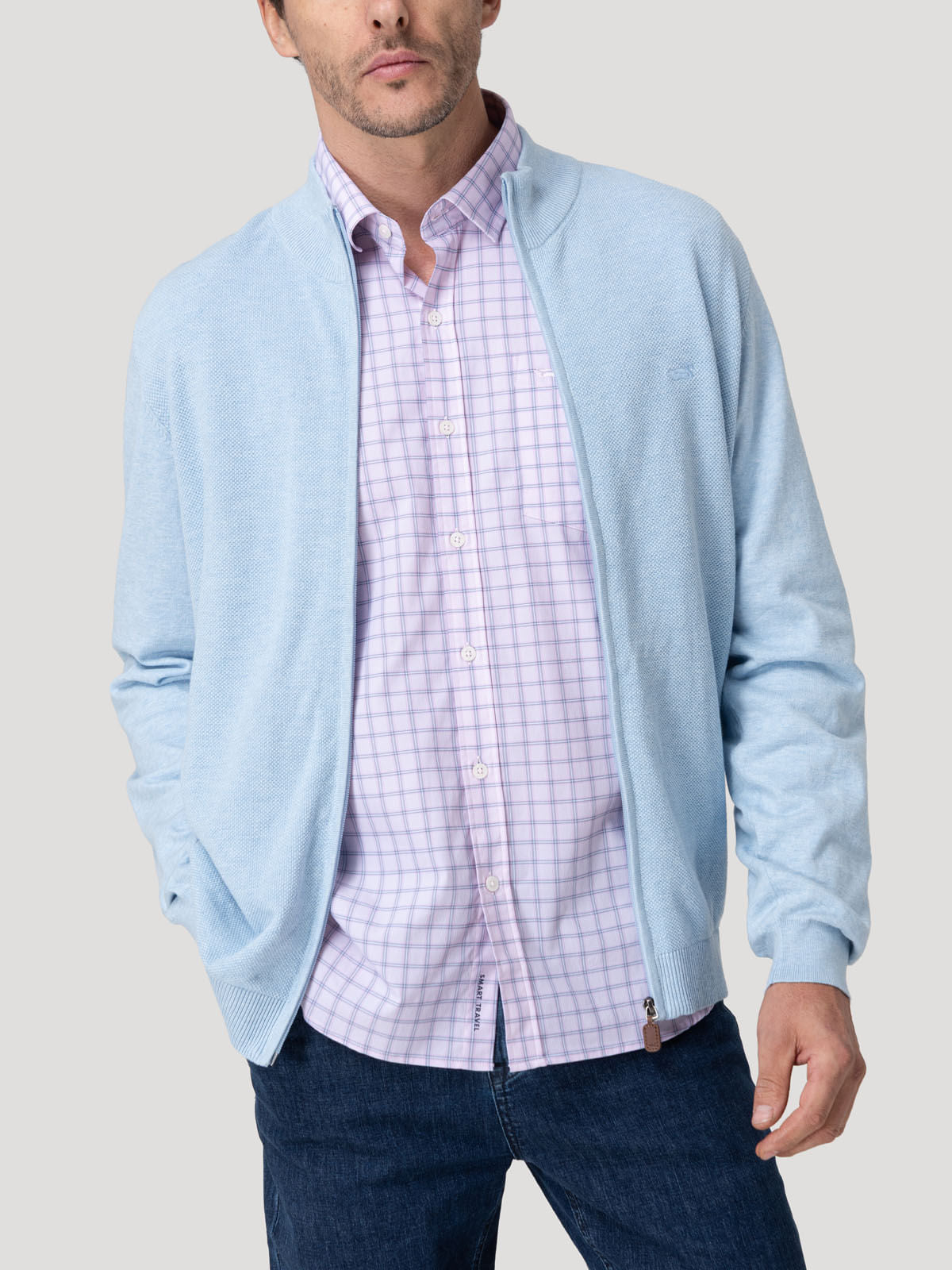 Saco F/Z H Bilbao Full Baby Blue Hombre 4